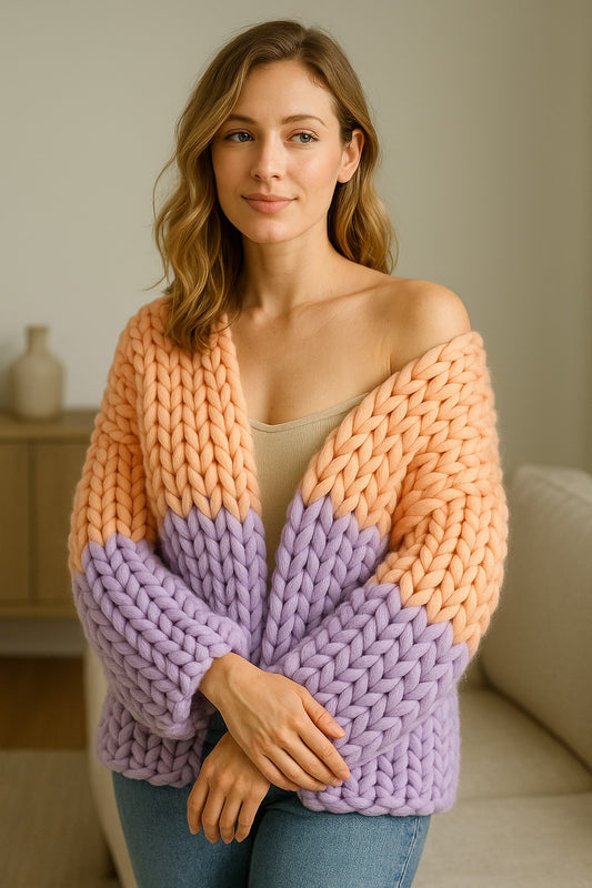 Merino Pastel Wool Cardigan