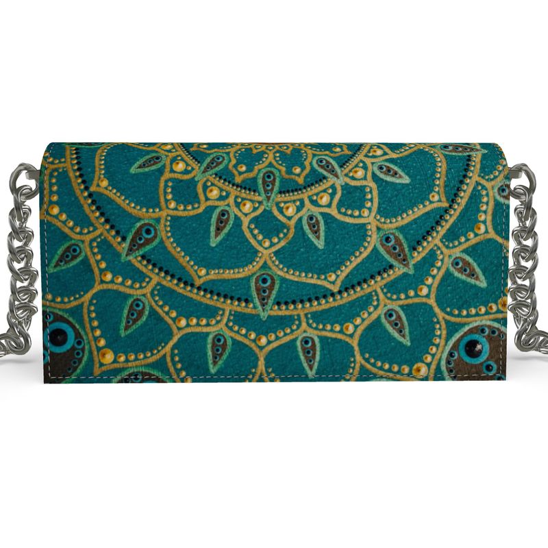Kenway Psychedelic Leather Evening Bag by LDM Fashion.